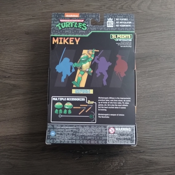 Teenage Mutant Ninja Turtles Mikey Arcade Game Action Figure BST AXN EXCLUSIVE - Picture 2 of 5
